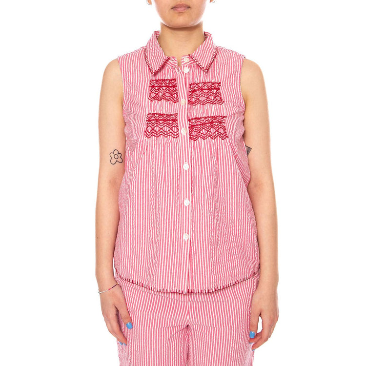 S/S BLOUSES-TOP PINK - Top Smanicato Donna Rosa 4.62.125.26 306 MD'M 