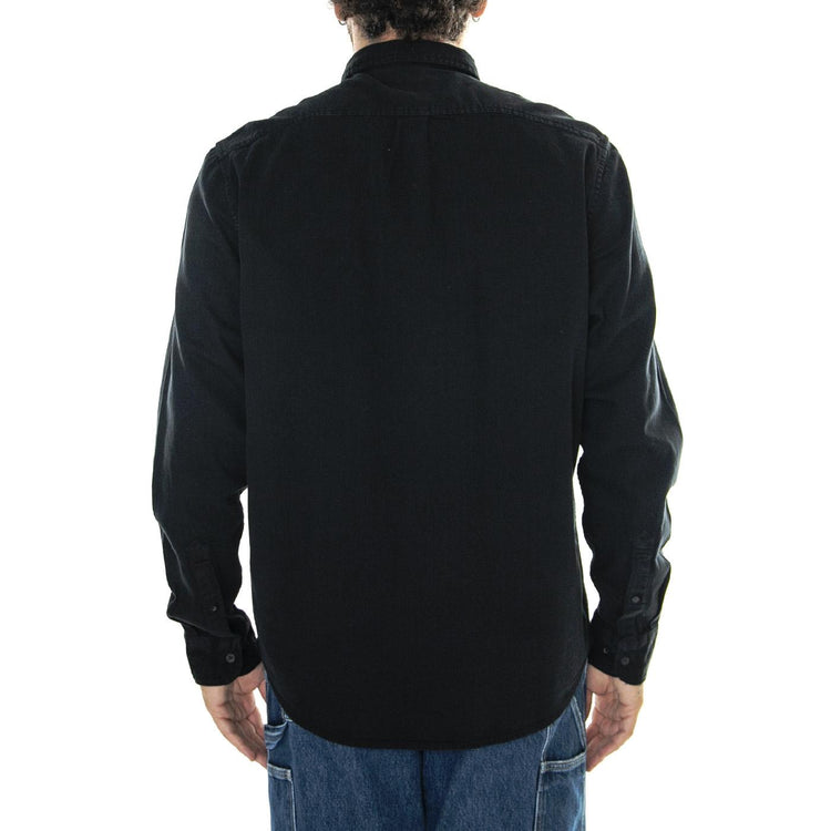 Button Down Black Shirt - Camicia Uomo Nera L880BL01  LEE 