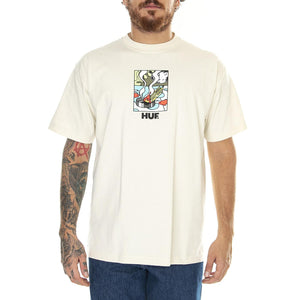 Burning Away S/S Tee Bone - Maglietta Girocollo Uomo Beige TS02088-BONE  HUF 