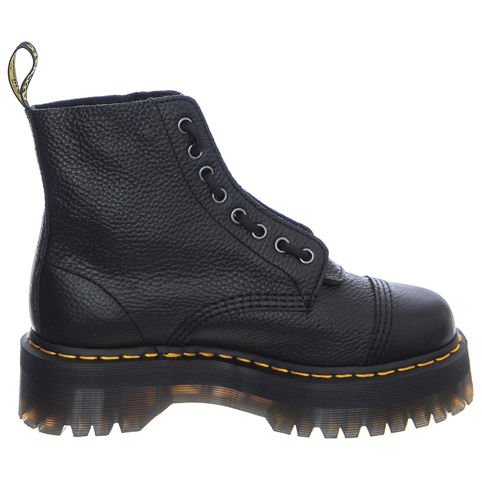 Sinclair Platform Aunt Sally Black - Stivali Stringati Donna Neri DMSSINCBKAS22564001 . DR.MARTENS 