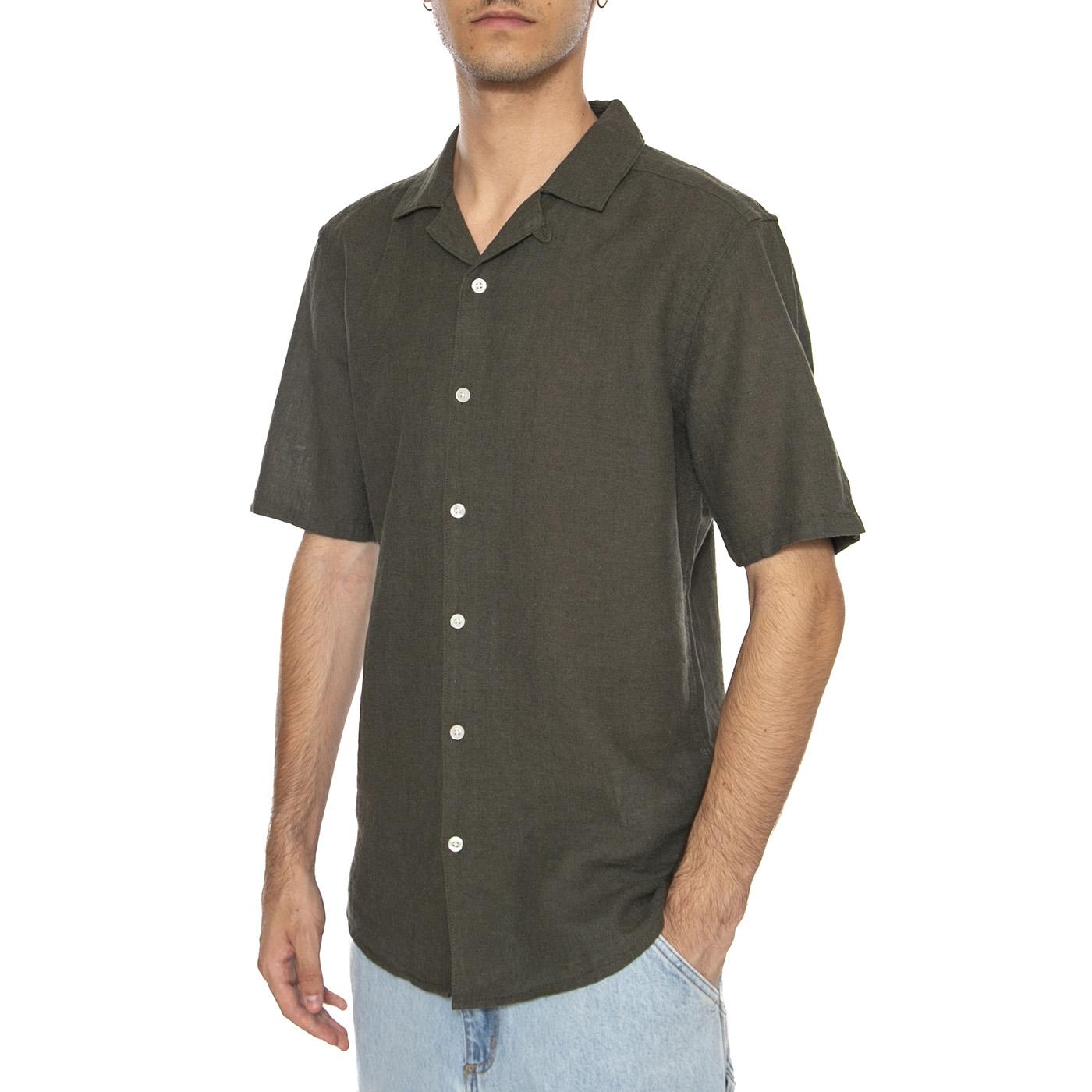 Onscaiden Life Solid Resort Green - Camicia Mancihe Corte Uomo Verde 22025116  ONLY & SONS 