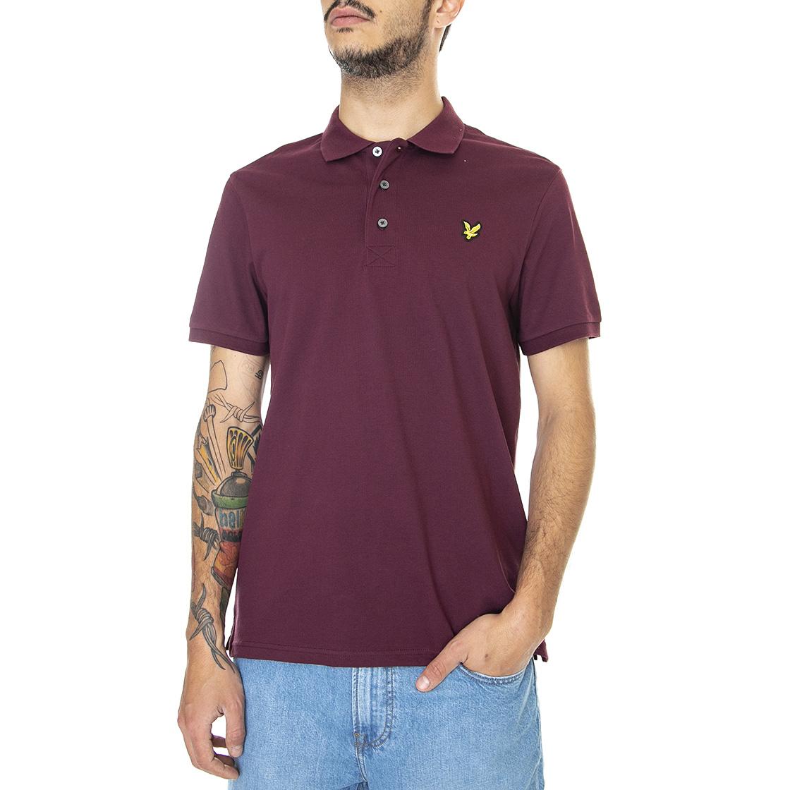 Plain - Polo Uomo Bordeaux / Burgundy SP400VOG-Z562  LYLE & SCOTT 