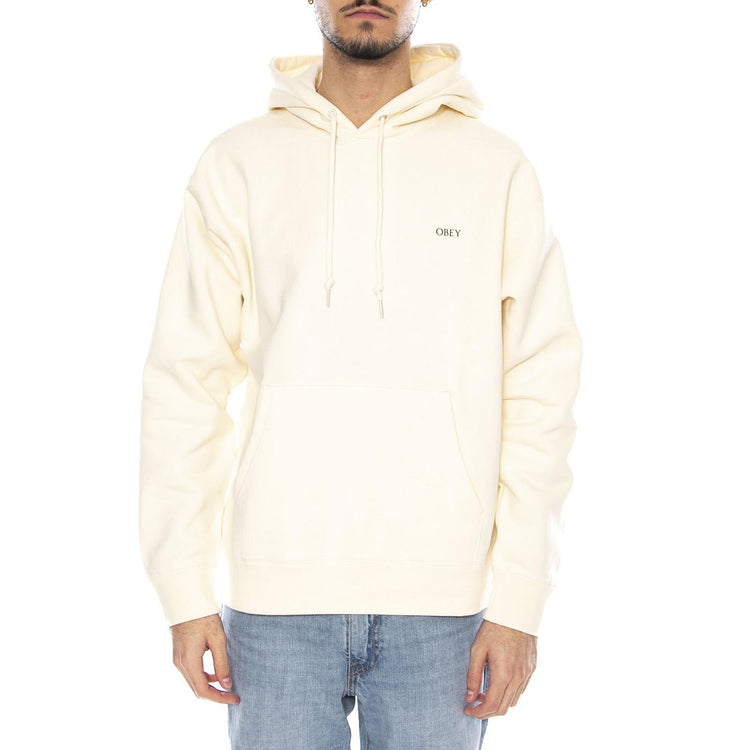 Obey Geometric Power Canvas Fleece -- Felpa Uomo Unbleached Bianca 112843938 UBL OBEY 