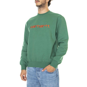 Carhartt Sweat Bonsaï / Brick - Felpa Girocollo Uomo Verde I030229-11YXX  CARHARTT WIP 
