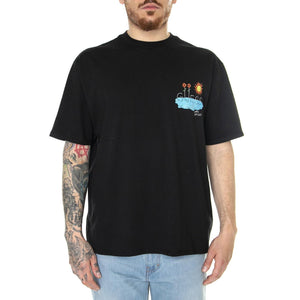 M' Go Earth Day Planet Tee White Jet Black A996 - Maglietta Girocollo Uomo Nera M3GI65KBQN2-JBLK  GUESS ORIGINALS 