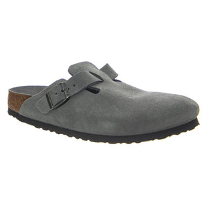 Boston SFB Basalt Gray, Suede Leather - Sandali Uomo Grigi 1030874 . BIRKENSTOCK 
