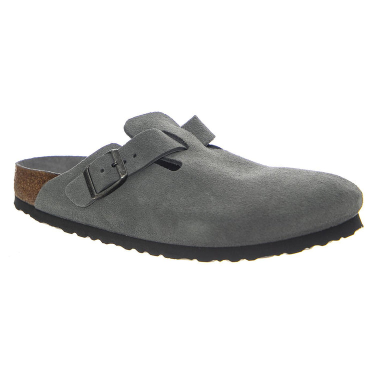 Boston SFB Basalt Gray, Suede Leather - Sandali Uomo Grigi 1030874 . BIRKENSTOCK 