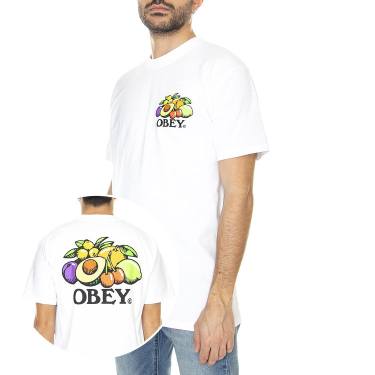 Obey Bowl Of Fruit Classic Tee White - Maglietta Girocollo Uomo Bianca 165263416-WHT  OBEY 