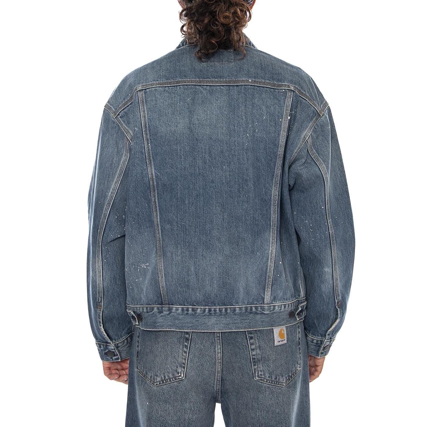 HELSTON JACKET BLUE - Giacca Denim Jeans Uomo Blu I033352 01EJ CARHARTT WIP 