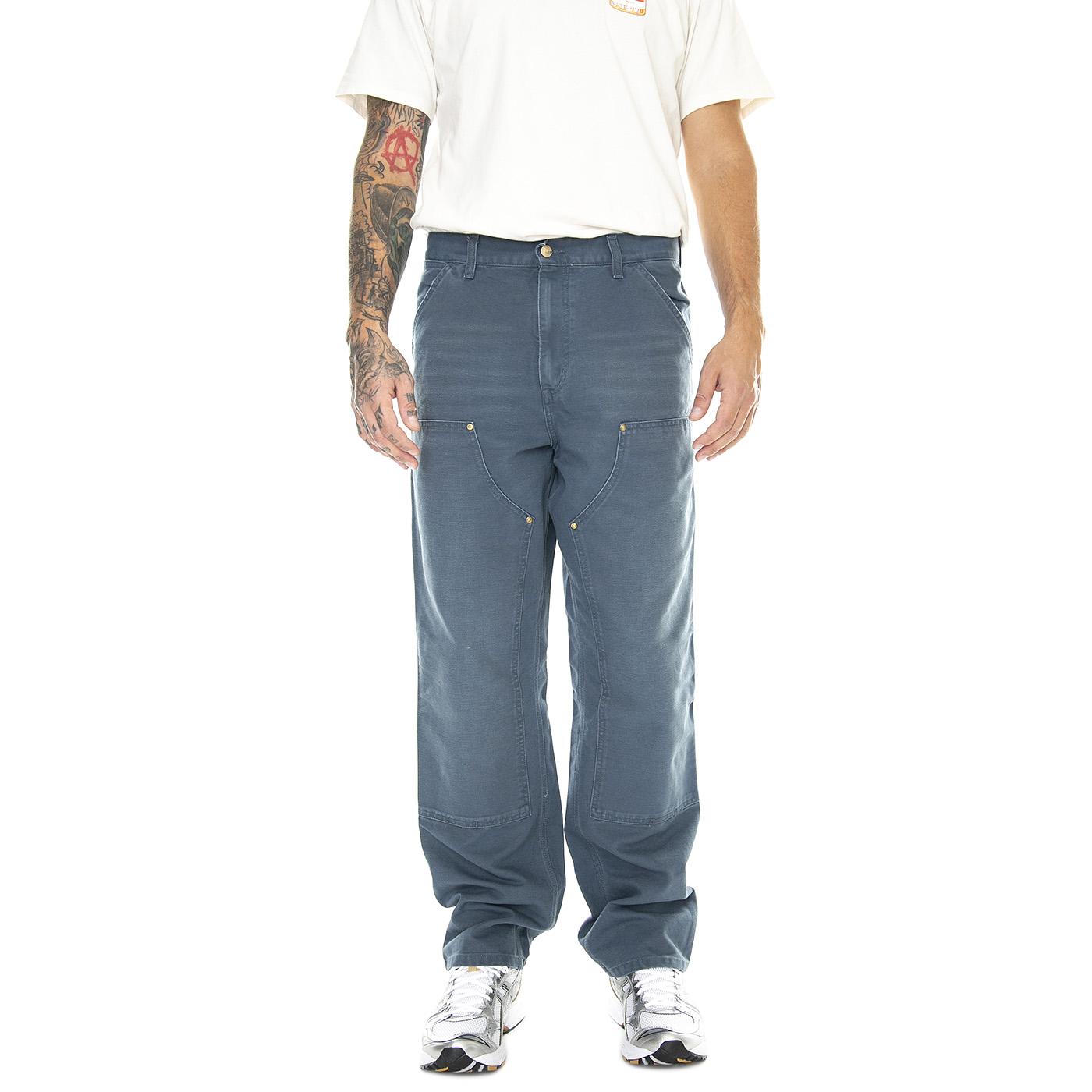 Double Knee Pant Ore / Aged Canvas - Pantaloni Uomo Blu I031501.0R3K  CARHARTT WIP 