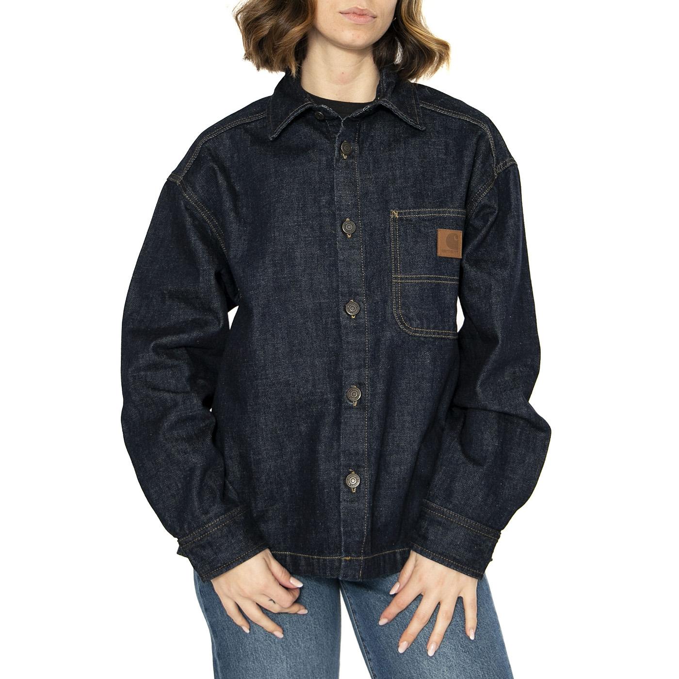 W' Lovilia Shirt Jac Blue - Camicia / Giacca Donna Denim Jeans Blu I034461.0102  CARHARTT WIP 