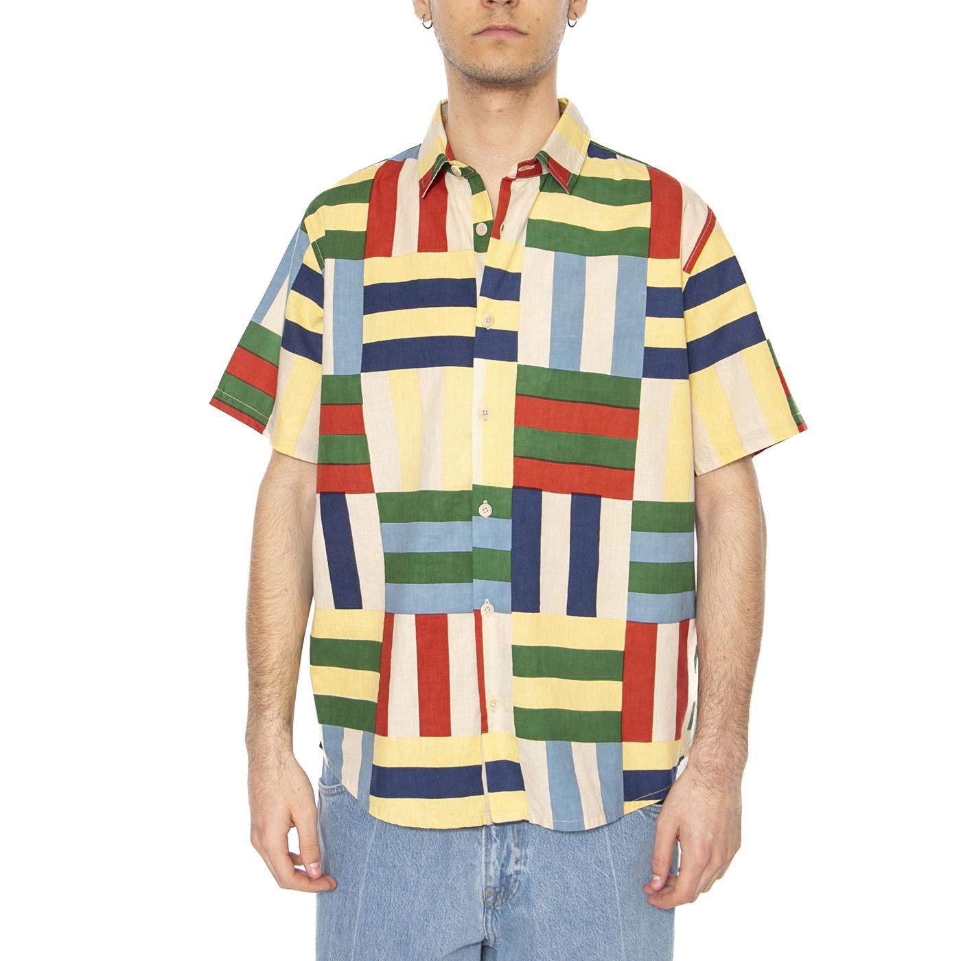Field Tom Shirt Multicolor - Camicia Maniche Corte Uomo Multicolore MSH00196-MULTICOLOR  THINKING 