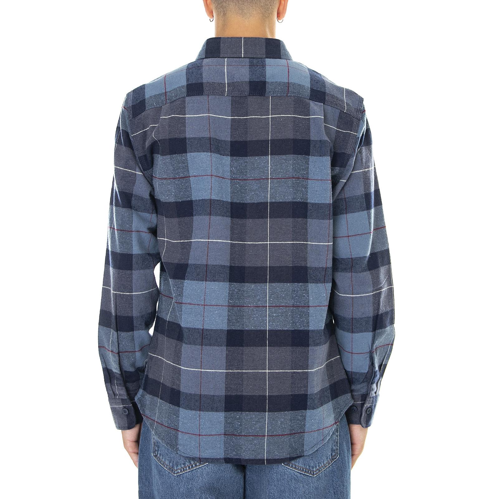 Bowery - Camicia Uomo Tartan Navy / Multi / Viola 01213-NVCBL . BRIXTON 