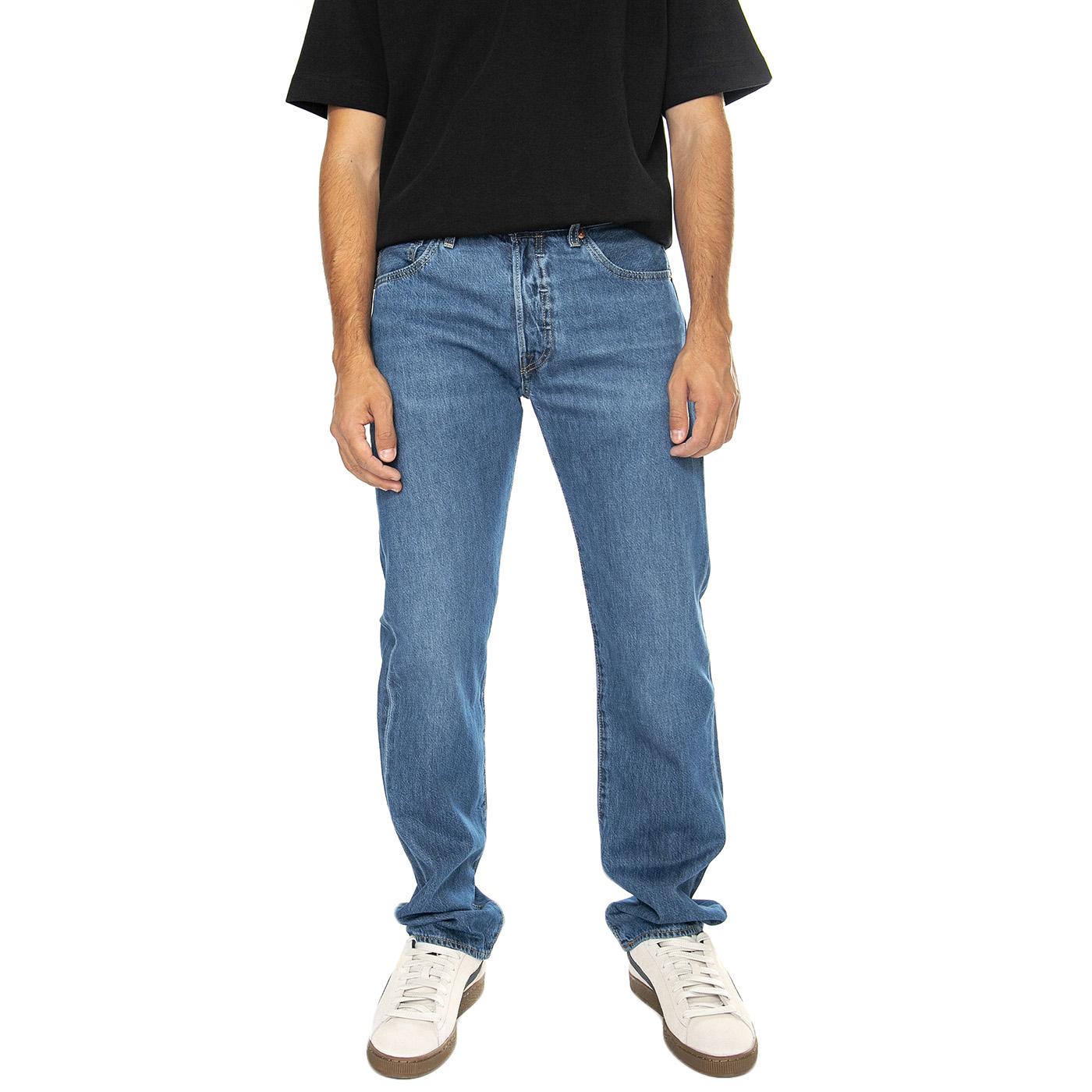 501 Levi's Original Honeybee Dark Indigo Worn In - Pantaloni Denim Jeans Uomo Blu 00501-3523 . LEVIS 