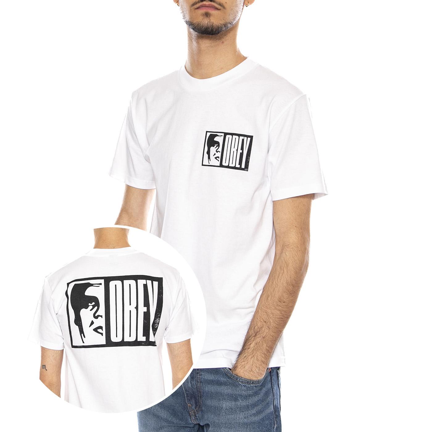 Obey Half Icon Tee -- Maglietta Girocollo Uomo Bianca 165264117 WHT OBEY 
