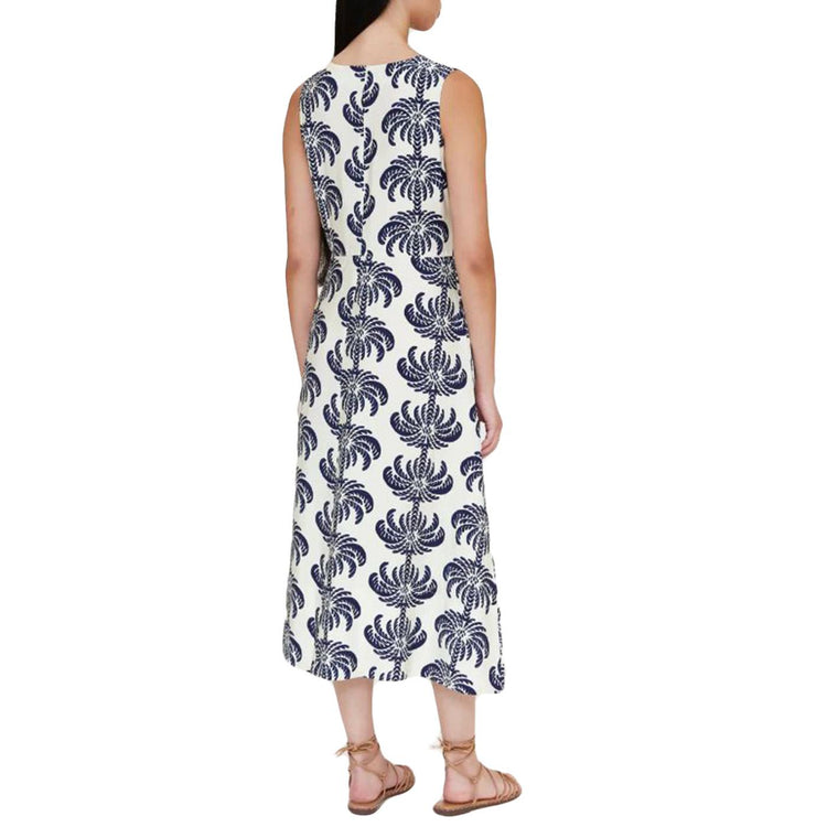 VESTIDO MIDI CON ESTAMPADO PALMS SPRING CONVERSATIONAL - Abito Donna Multicolore 61W/11233 0333 WILD PONY 