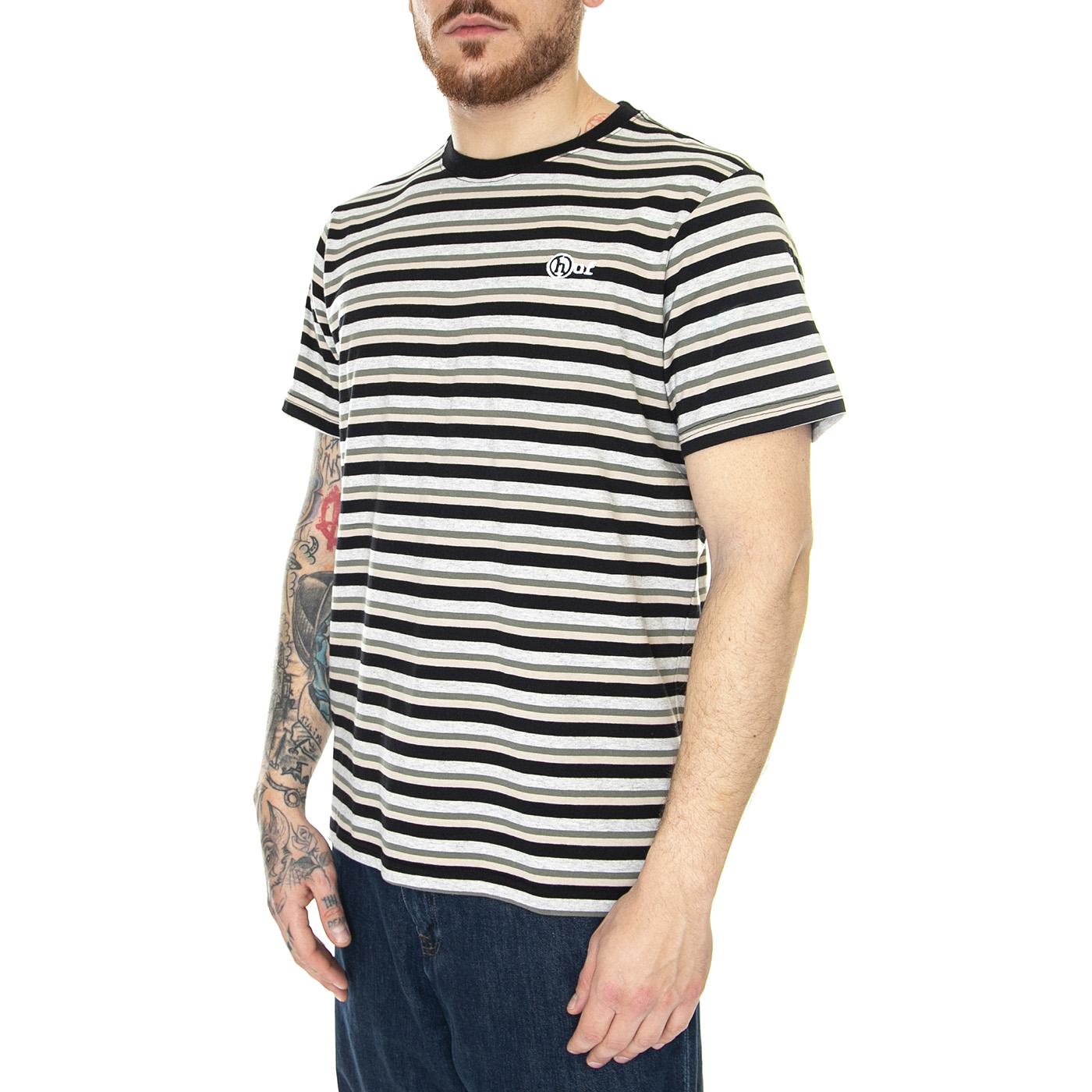 Webster Stripe Knit Top Cream - Maglietta Girocollo Uomo Multicolore KN00431-CREAM  HUF 