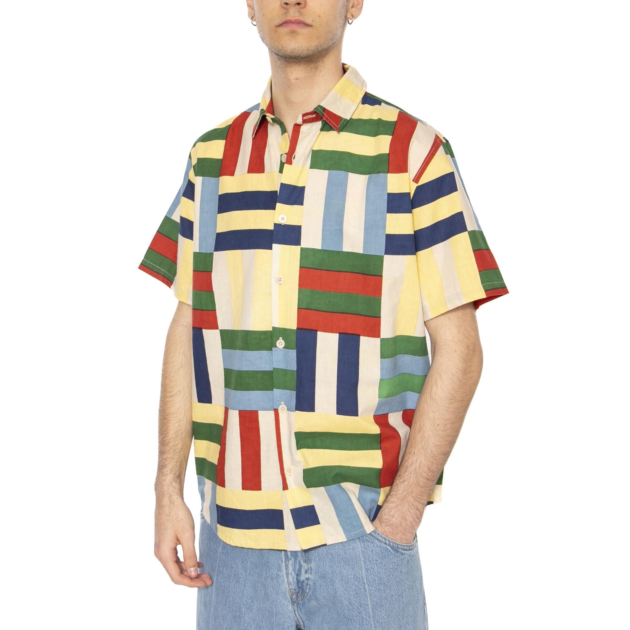Field Tom Shirt Multicolor - Camicia Maniche Corte Uomo Multicolore MSH00196-MULTICOLOR  THINKING 