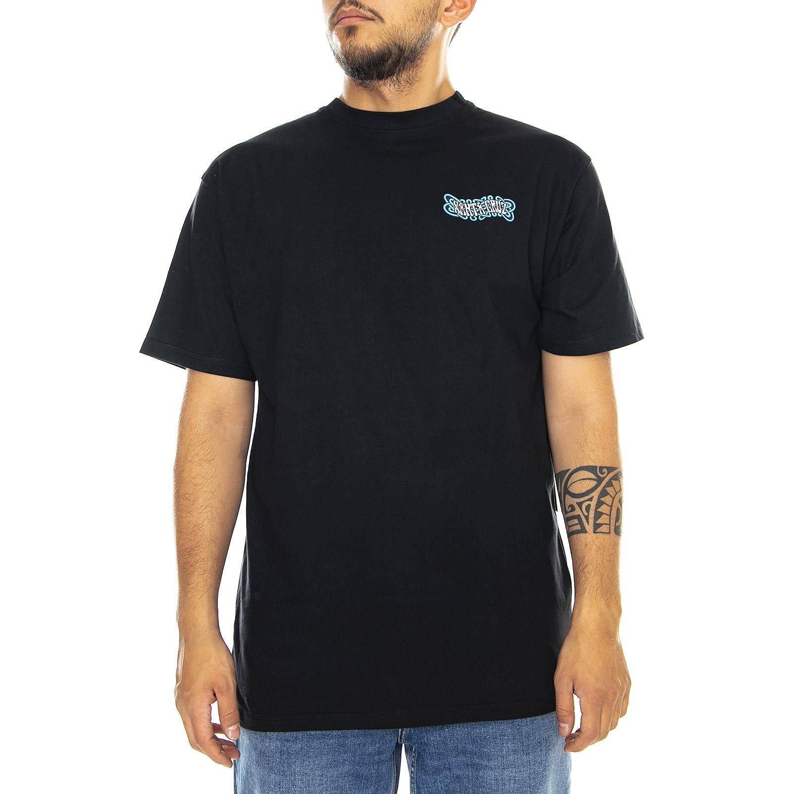  Dressen Roses Tee Black  SANTA CRUZ 