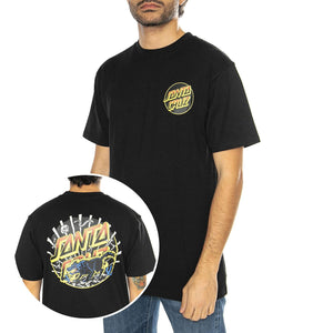 Kendall Wolf Dot Black - Maglietta Girocollo Uomo Nera SCA-TEE-11650  SANTA CRUZ 