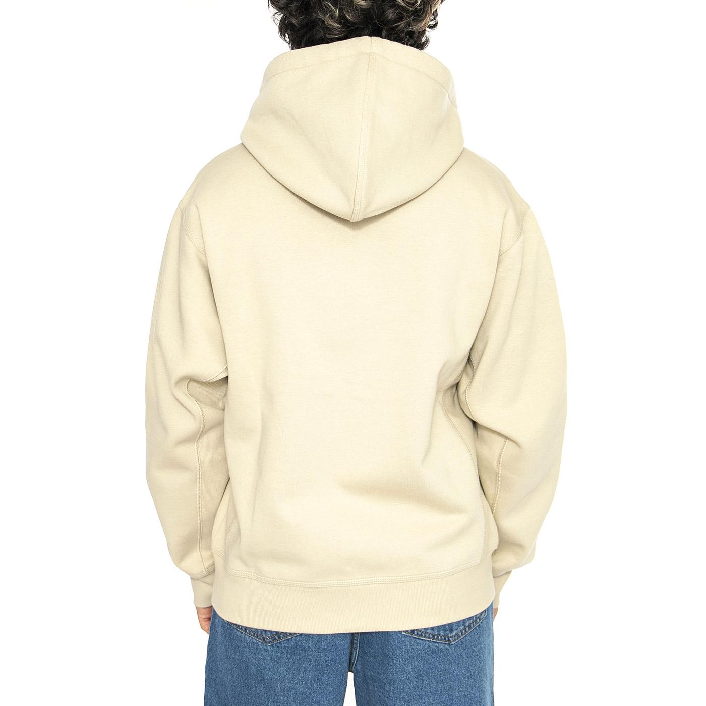 Hooded American Script Jacket Fleur De Sel - Felpa con Cappuccio e Ziip Uomo Beige I033063.2LPXX  CARHARTT WIP 