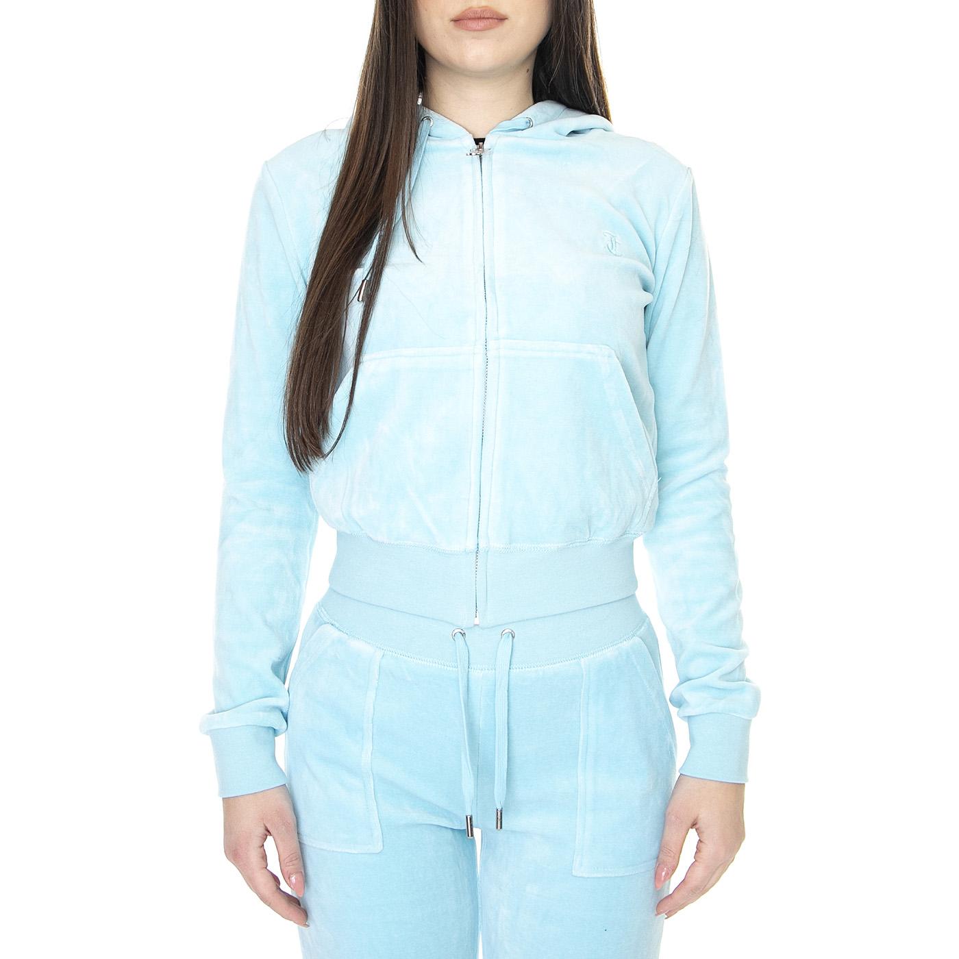 Cotton Rich Robertson Hoodie Petit Four - Felpa con Cappuccio e Zip Donna Blu JUCJCCA221001-PET  JUICY COUTURE 
