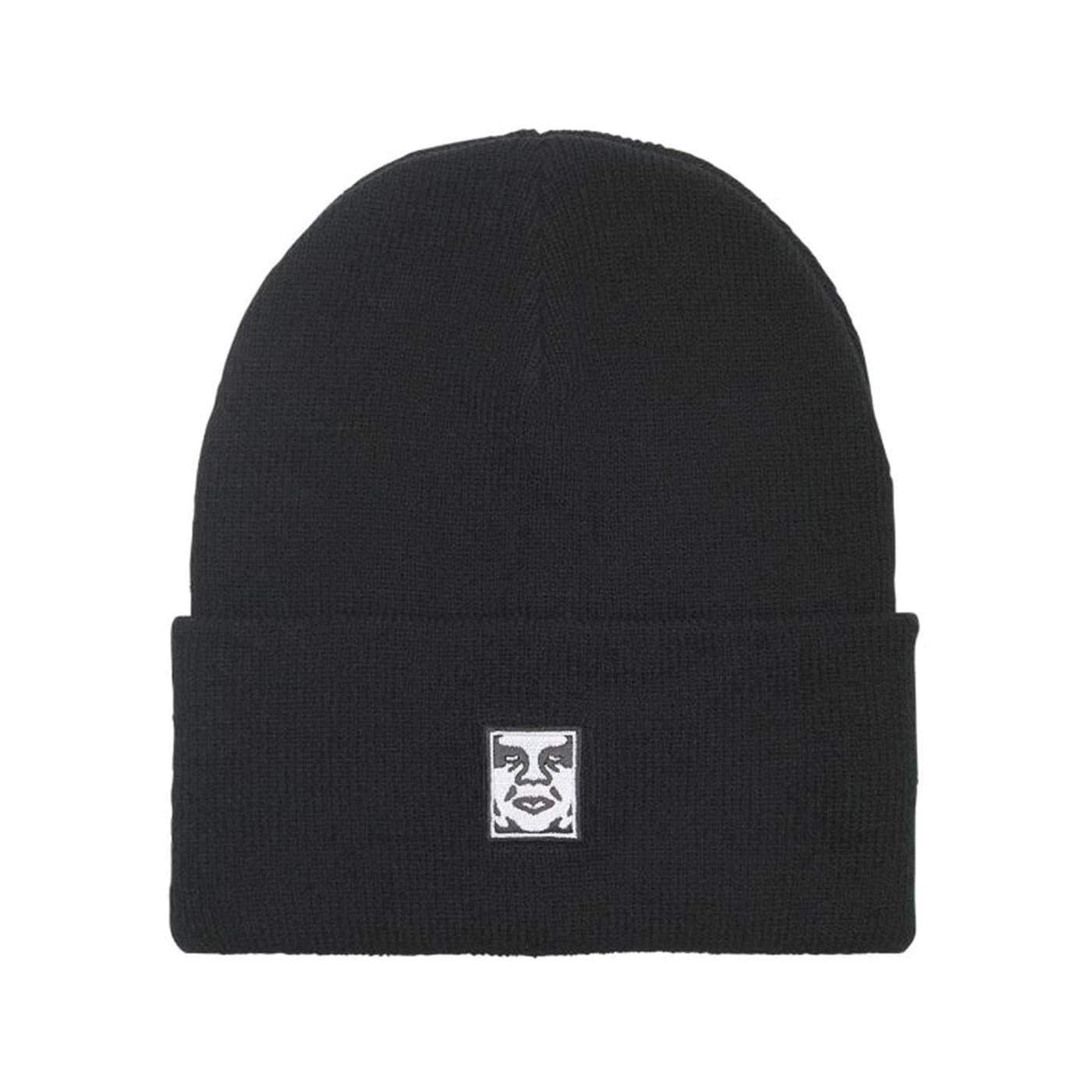 Icon Patch Beanie Black - Cappellino in Maglia Rasata Nero 100030198 BLK OBEY 