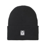 Icon Patch Beanie Schwarz - Schwarze Strickmütze von OBEY ACCESSORIES