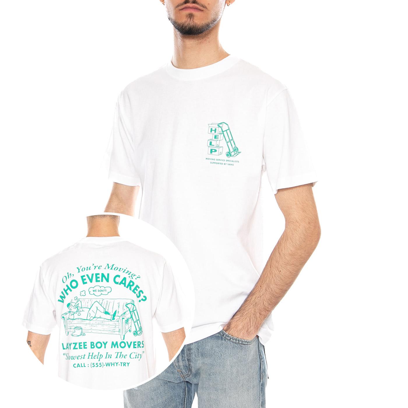 Moving Co SS White - Maglietta Girocollo Uomo Bianca VN000PCQ WHT1 VANS 