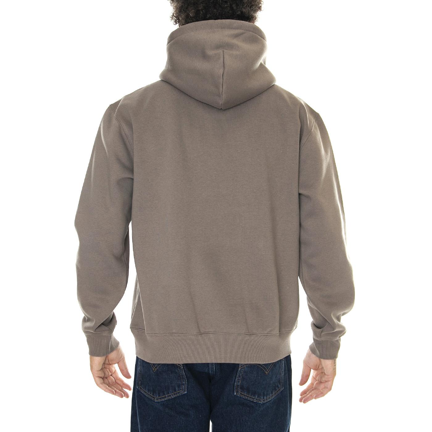 Hooded Carhartt Sweat Barista / Mirror - Felpa con Cappuccio Uomo Grigia I030547.1R8XX  CARHARTT WIP 