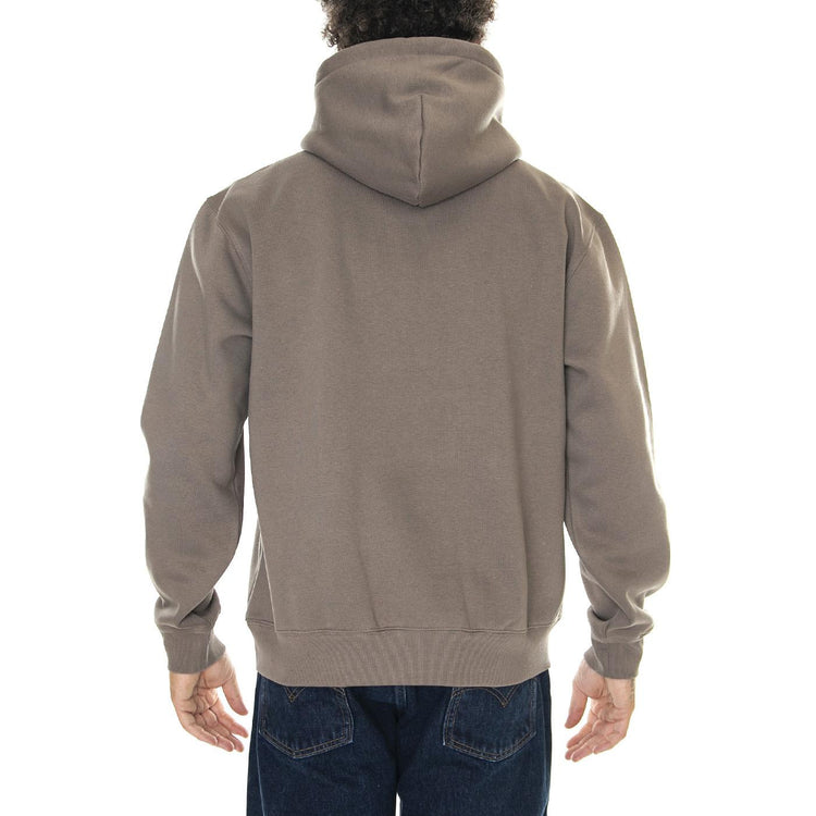 Hooded Carhartt Sweat Barista / Mirror - Felpa con Cappuccio Uomo Grigia I030547.1R8XX  CARHARTT WIP 