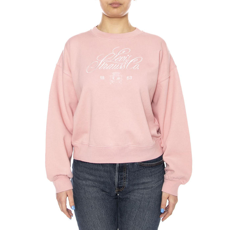 GRAPHIC VINTAGE BOXY SWEATSHIRT PINK - Felpa Girocollo Donna Rosa<BR/> 005OZ 0014 LEVIS 