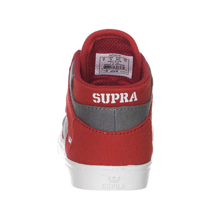 TODDLER VAIDER RED/DK GREY-WHITE CORNERSTONE 28201-614  SUPRA 