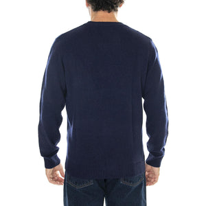 M' Original HM Sweater Naval Academy Blue - Maglione Girocollo Uomo Blu A4320-0001  LEVIS 