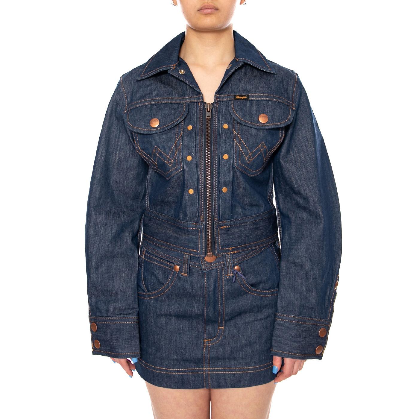 SUPER WRANGLER JACKET RAW BLUE - Giacca Denim Jeans Donna Blu 112378310 BL WRANGLER 