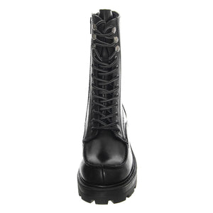 Cosmo 2.0 Cow Leather Black Boots Low Heel Chunky - Stivali Stringati Donna Neri VBS5455-101-20  VAGABOND 