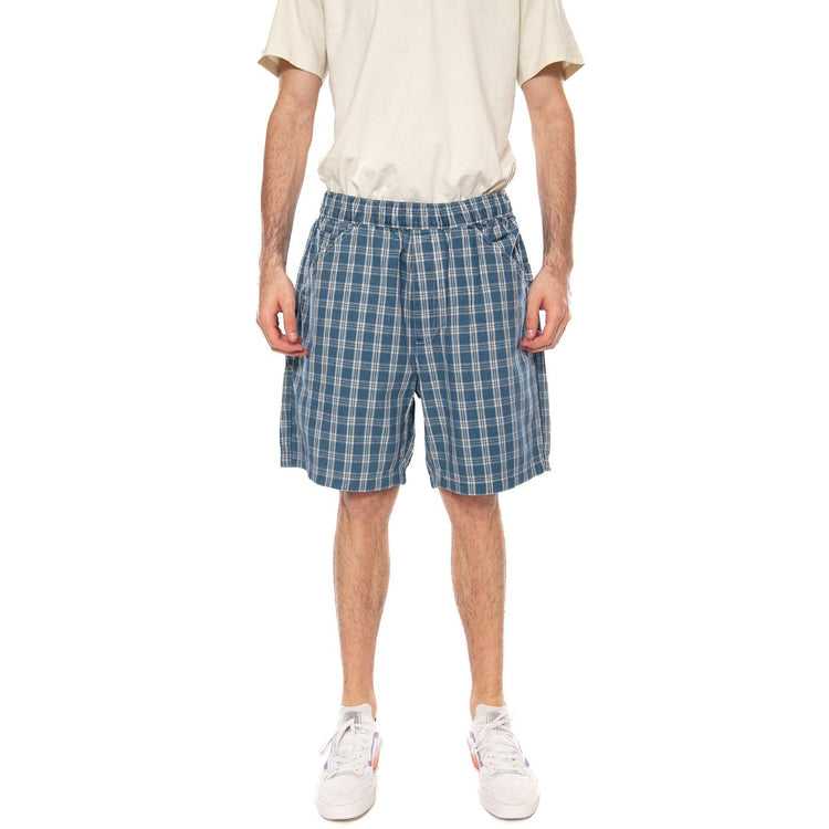 PULL-ON WORK SHORT SUMMER CHECK MED INDIGO - Bermuda Uomo Blu a Scacchi 005A0-0000 MIG LEVIS 