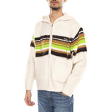 Myers Kapuzenpullover mit Reißverschluss, ungebleicht / Mehrfarbig -- Herren-Hoodie, Naturbeige / Mehrfarbig, Herren, OBEY