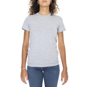 Wm Fine Jersey Crew Neck Tee - Asphalt Grey - Maglietta Girocollo Donna Grigia S LAC21002-HEATH  LOS ANGELES APPAREL 