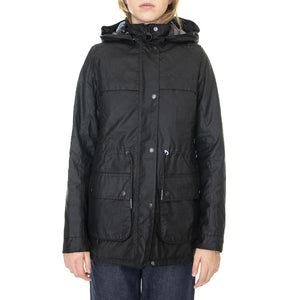 Cassley Wax Black Modern - Giacca Invernale con Cappuccio Donna Nera 222MLWX1080-BK71  BARBOUR 