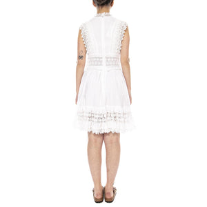 BOHEMIAN DRESS BRIGHT WHITE - Abito Donna Bianco 112380547 WHT LEE 