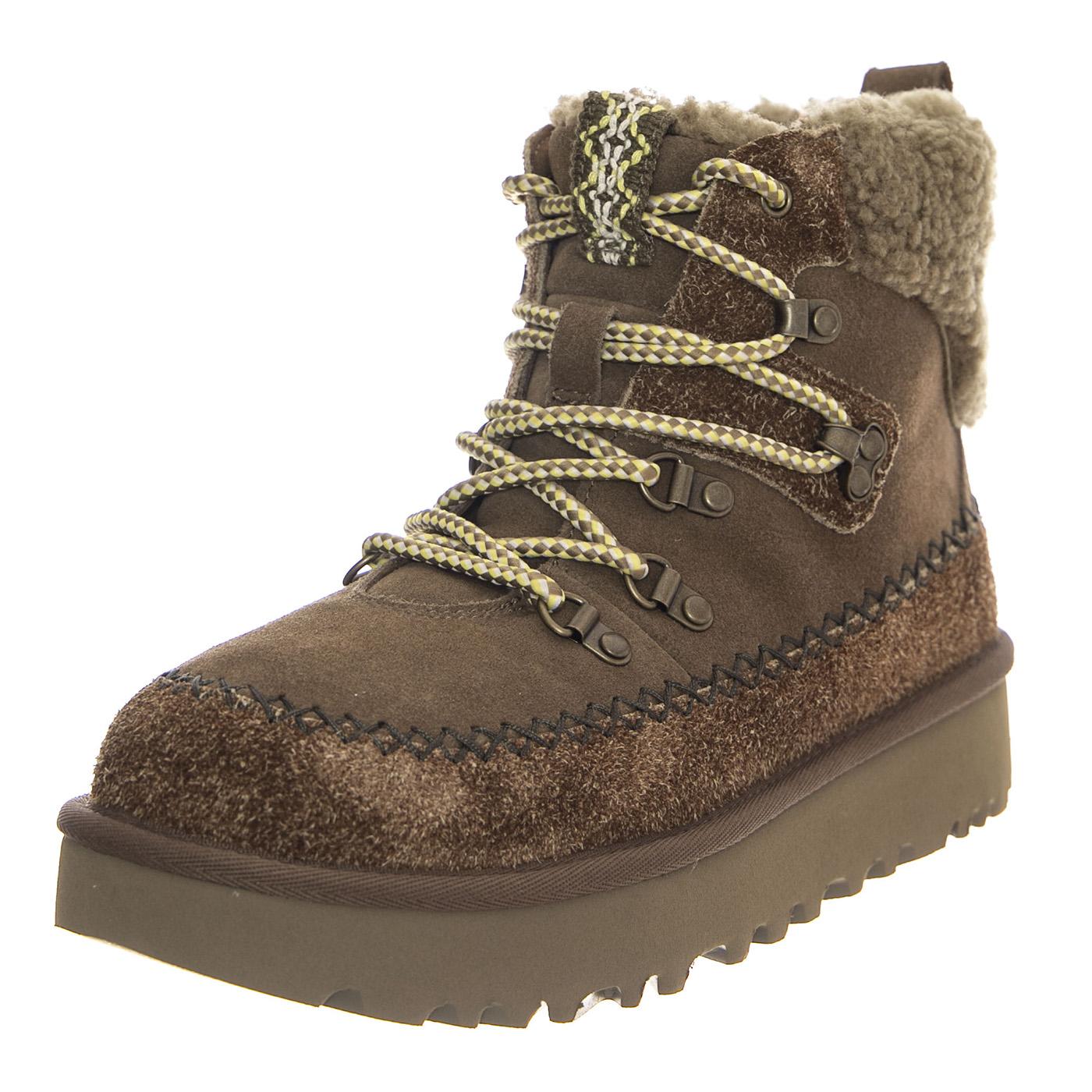 W Classic Alpine Lace-Up Hickory - Stivali Donna Marroni UGSCALPLHCK1158271W  UGG 