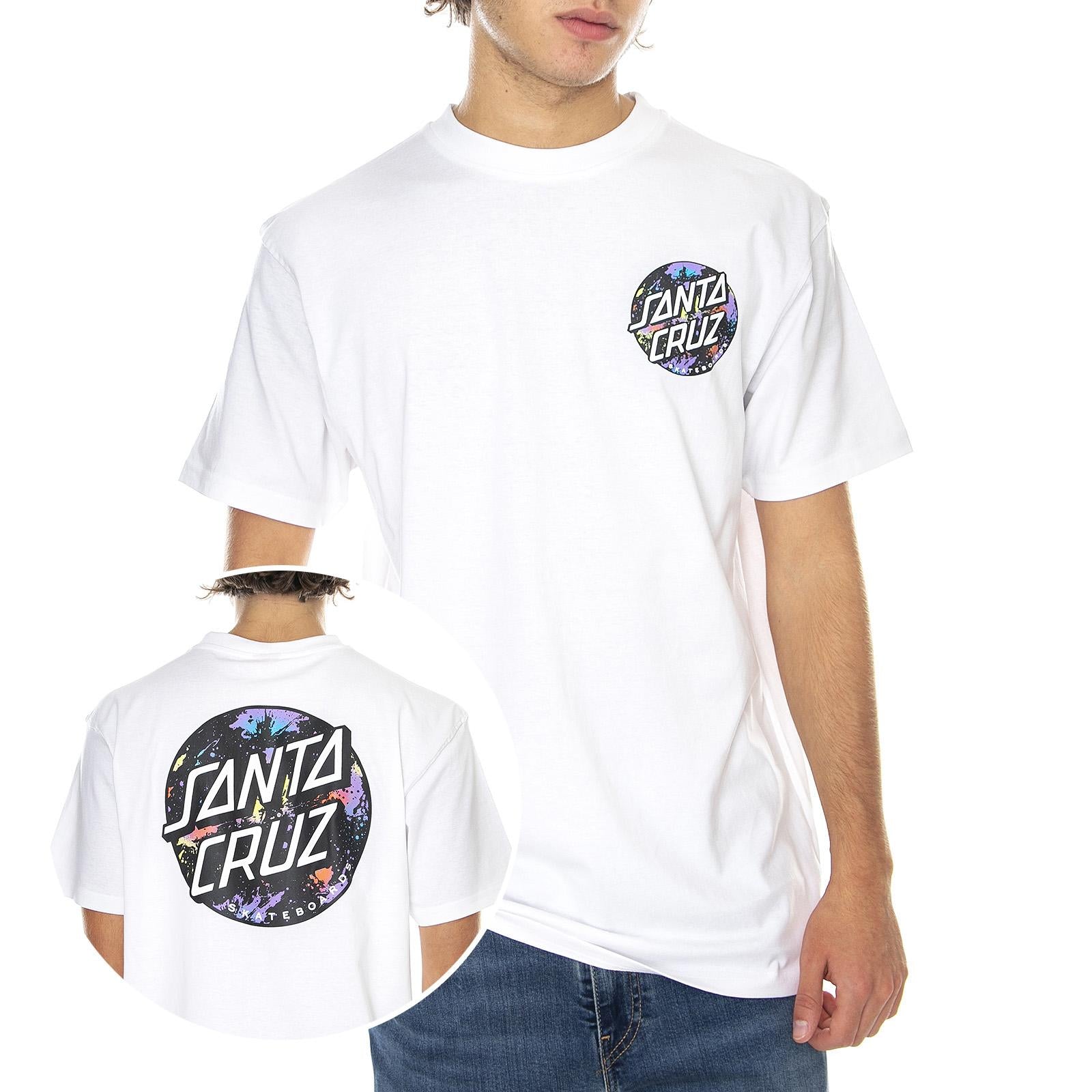  T-Shirt Dot SplatterWhite  SANTA CRUZ 
