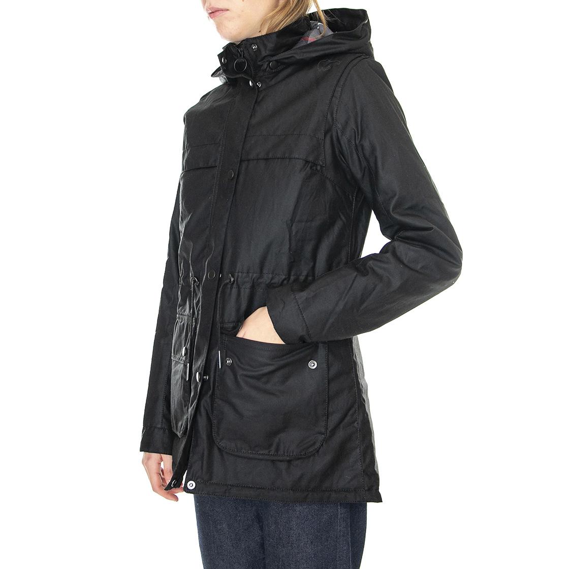 Cassley Wax Black Modern - Giacca Invernale con Cappuccio Donna Nera 222MLWX1080-BK71  BARBOUR 