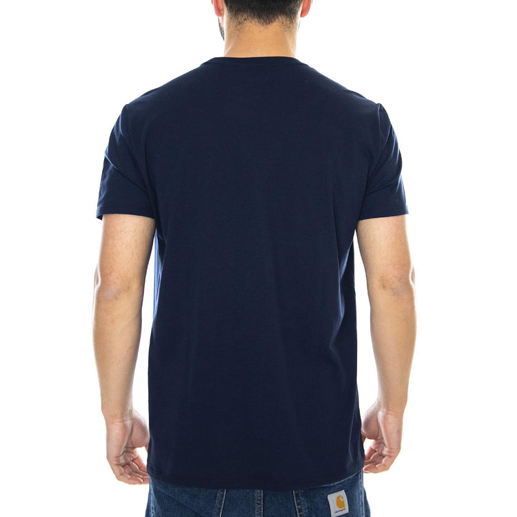 Logo Basic - Maglietta Girocollo Uomo Blu TH6709-166  LACOSTE 