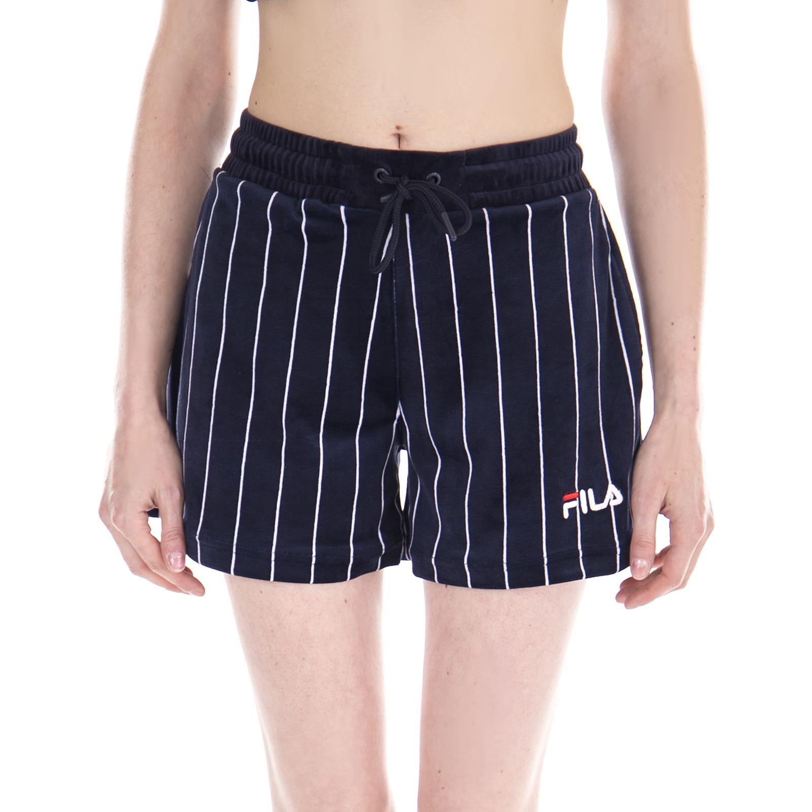 Maryana Velour Pin Stripe Short peacoat 684314-A47  FILA 