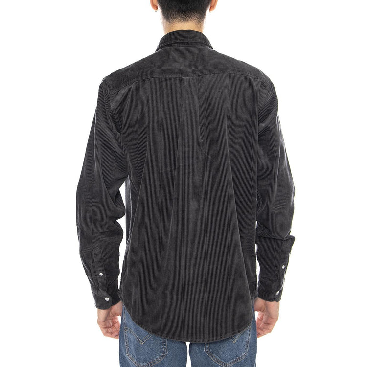 L/S Madison Cord Shirt Graphite / Graphite -- Camicia Uomo Grigio Scuro I029958.2F9XX . CARHARTT WIP 