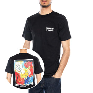 Obey Art Department Tee Black - Maglietta Girocollo Uomo Nera 165264309 BLK OBEY 