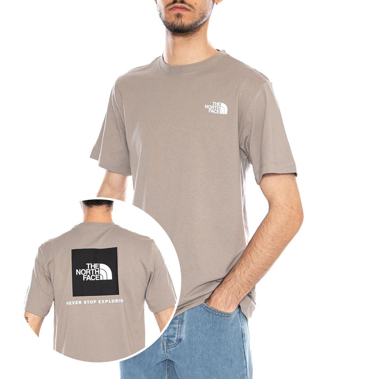 M Evo Box NSE Reg SS Stone Stab - Maglietta Girocollo Uomo Grigia NF0A8B6K 2MB1 THE NORTH FACE 