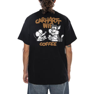 S/S COFFEE BREAK T-SHIRT BLACK - Maglietta Girocollo Uomo Nera I037446 89XX CARHARTT WIP 